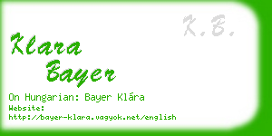 klara bayer business card